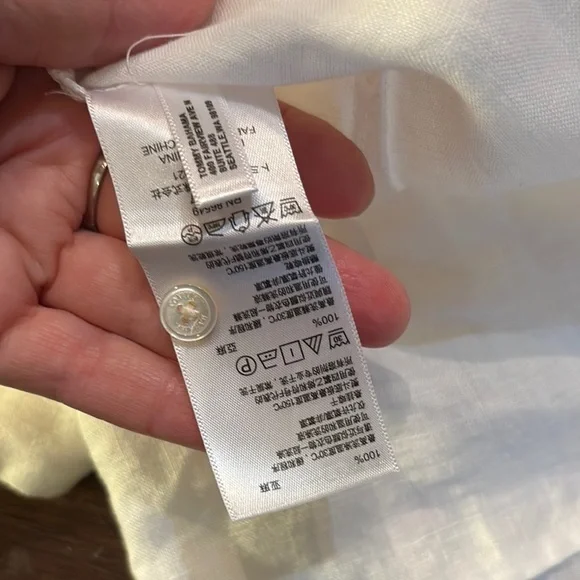 Tommy Bahama linen White Long Sleeve Button Down Double pockets Shirt - Picture 10 of 11